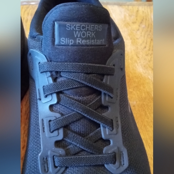 Skechers Women's Black Slip-Resistant Sneakers - Picture 2 of 7